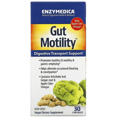 Рослинний комплекс для моторики кишечника, Gut Motility, Enzymedica, 30 капсул: ціни та характеристики