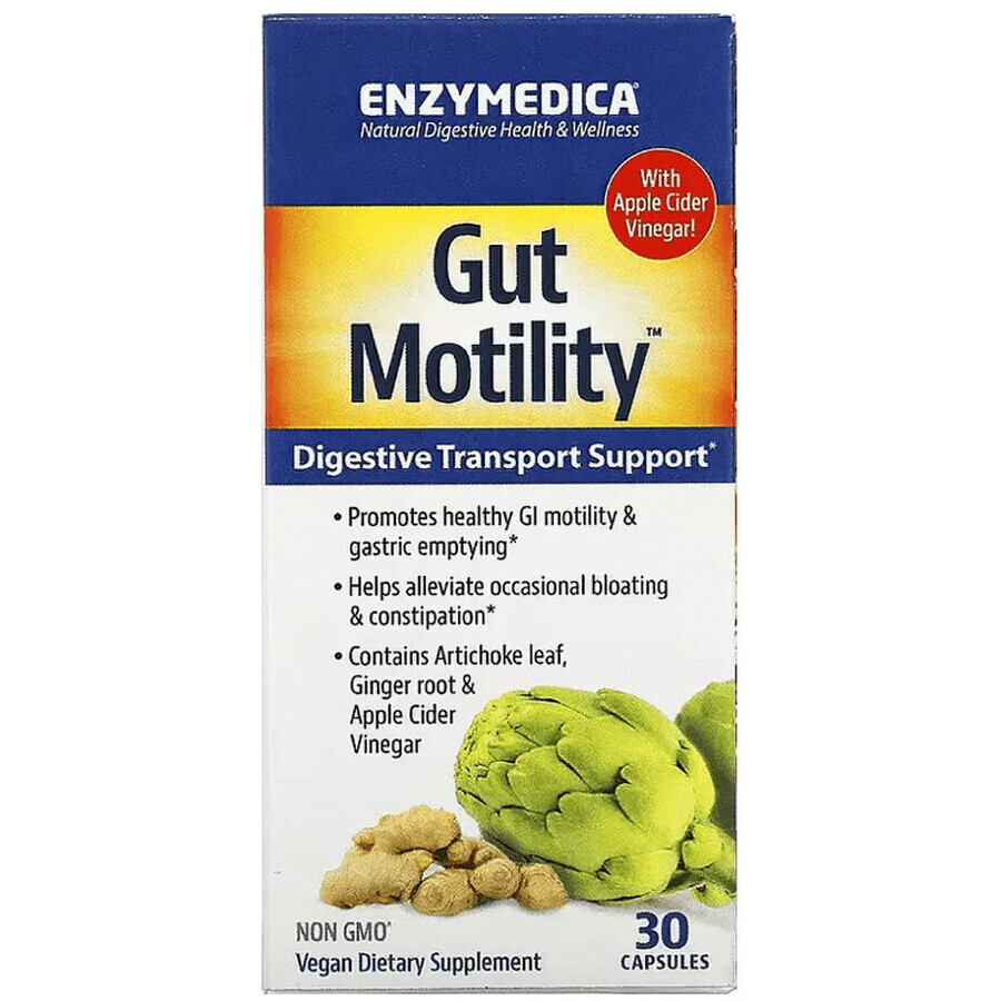 Растительный комплекс для моторики кишечника, Gut Motility, Enzymedica, 30 капсул: цены и характеристики