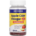 Яблучний оцет, Apple cider vinegar, Enzymedica, 74 жувальні цукерки: ціни та характеристики