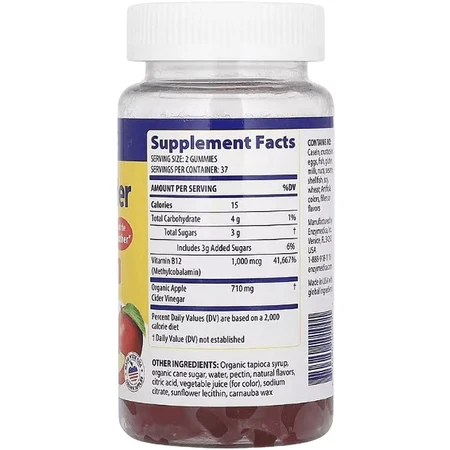Яблочный уксус, Apple cider vinegar, Enzymedica, 74 жевательные конфеты: цены и характеристики