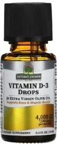 Вітамін D3 у краплях, 4000 МО, Vitamin D-3 Drops, Nature's Answer, 15 мл
