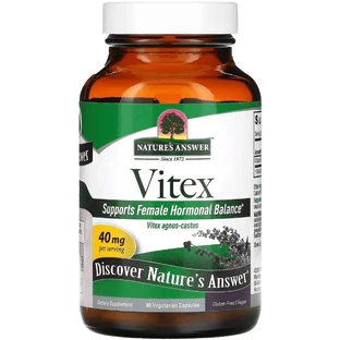 Вітекс, 40 мг, Vitex, Agnus-Castus Chaste Tree Berry, Nature's Answer, 90 вегетаріанських капсул