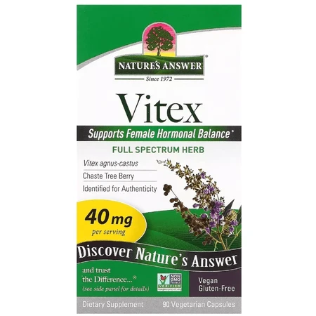 Витекс, 40 мг, Vitex, Agnus-Castus Chaste Tree Berry, Nature's Answer, 90 вегетарианских капсул: цены и характеристики