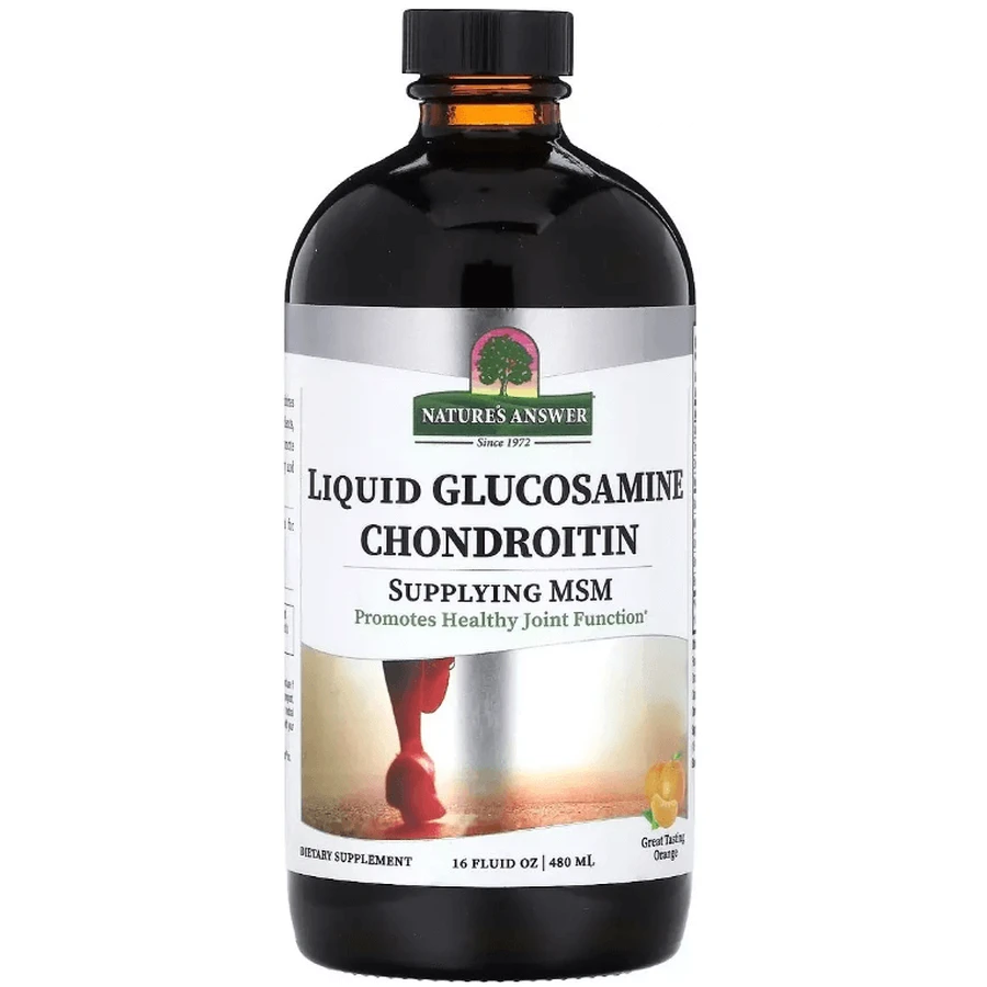 Глюкозамин-хондроитин жидкий, вкус апельсина, Liquid Glucosamine Chondroitin, Nature's Answer, 480 мл: цены и характеристики