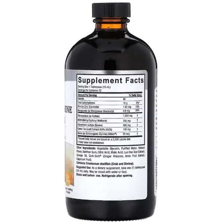 Глюкозамин-хондроитин жидкий, вкус апельсина, Liquid Glucosamine Chondroitin, Nature's Answer, 480 мл: цены и характеристики