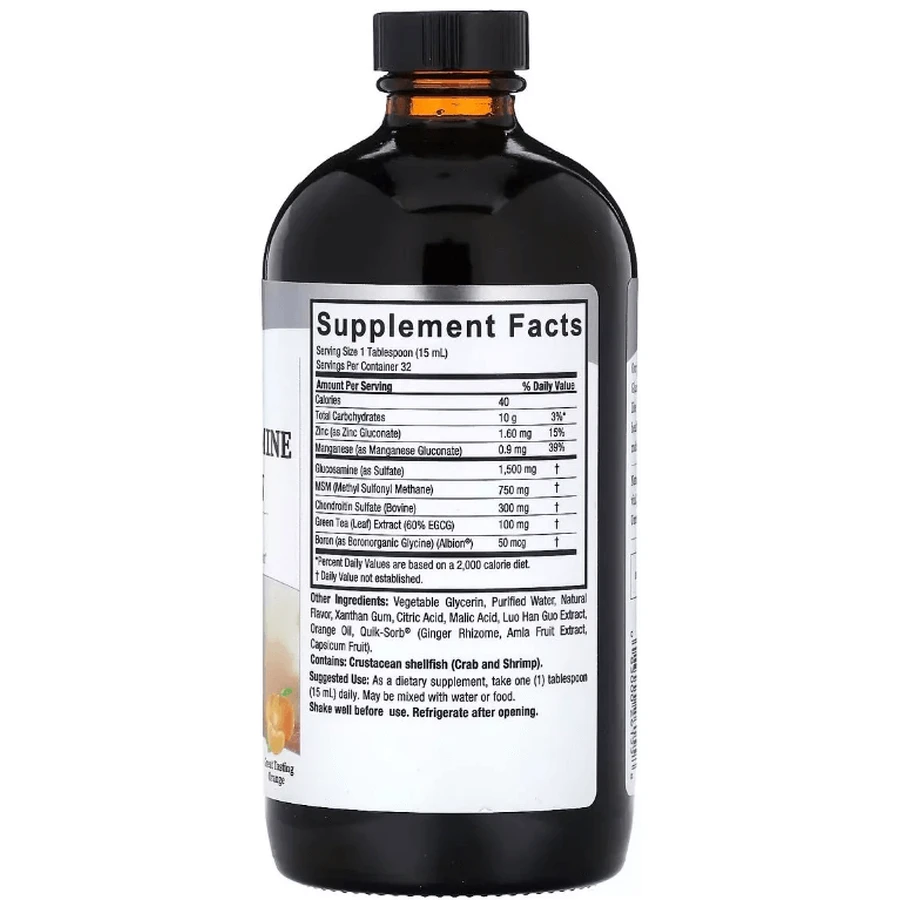 Глюкозамин-хондроитин жидкий, вкус апельсина, Liquid Glucosamine Chondroitin, Nature's Answer, 480 мл: цены и характеристики