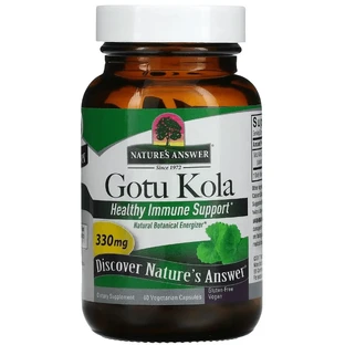 Готу колу, 330 мг, Gotu Kola, Healthy Immune Support, Nature's Answer, 60 вегетаріанських капсул