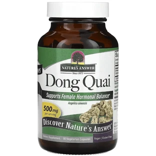 Дудник (Дягиль), 500 мг, Dong Quai, Nature's Answer, 90 вегетарианских капсул