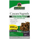 Каскара Саграда, 850 мг, Cascara Sagrada, Nature's Answer, 90 вегетаріанських капсул: ціни та характеристики