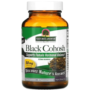Клопогон, 50 мг, Black Cohosh, Full Spectrum Herb, Nature's Answer, 90 вегетарианских капсул