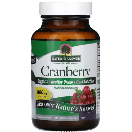 Клюква, 800 мг, Cranberry, Nature's Answer, 90 вегетарианских капсул: цены и характеристики