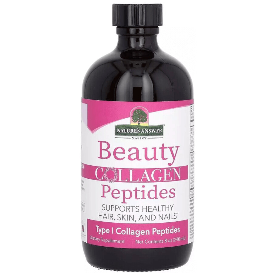 Коллагеновые пептиды красоты, вкус ягод, Beauty Collagen Peptides, Nature's Answer, 240 мл: цены и характеристики