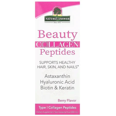 Колагенові пептиди краси, смак ягід, Beauty Collagen Peptides, Nature's Answer, 240 мл: ціни та характеристики