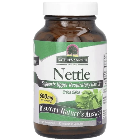 Кропива, 600 мг, Nettle, Nature's Answer, 90 вегетаріанських капсул: ціни та характеристики