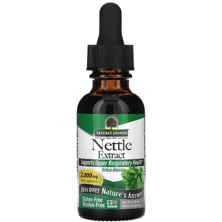 Кропива, екстракт у краплях, 2000 мг, Nettle Extract, Nature's Answer, 30 мл: ціни та характеристики