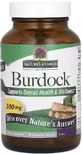 Лопух, 500 мг, Burdock, Nature's Answer, 90 вегетарианских капсул