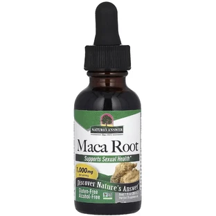 Мака, 1000 мг, без спирту, Maca Root, Alcohol-Free, Nature's Answer, 30 мл