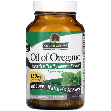 Олія орегано, 150 мг, Oil of Oregano, Nature's Answer, 90 гелевих капсул: ціни та характеристики