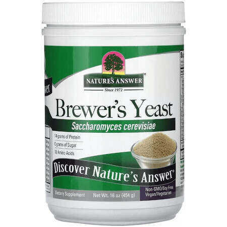 Пивні дріжджі, Brewer's Yeast, Nature's Answer, 454 гр