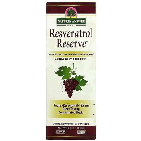 Ресвератрол, Resveratrol Reserve, Nature's Answer, 150 мл: ціни та характеристики