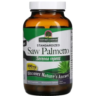 Со Пальметто, 690 мг, Saw Palmetto, Standardized, Nature's Answer, 120 вегетарианских капсул