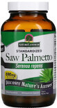 Со Пальметто, 690 мг, Saw Palmetto, Standardized, Nature&#39;s Answer, 120 вегетарианских капсул