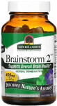Трави для активності мозку, 450 мг, Brainstorm 2, Nature&#39;s Answer, 90 вегетаріанських капсул
