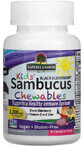 Чорна бузина для дітей з вітаміном С та цинком, Kid&#39;s Sambucus Chewables, Black Elderberry Vitamin C and Zinc, Nature&#39;s Answer, 45 жувальних таблеток