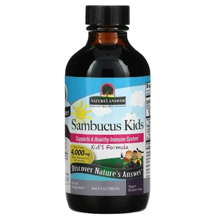 Чорна бузина для дітей, 4000 мг, Sambucus Kid's Formula, Nature's Answer, 120 мл