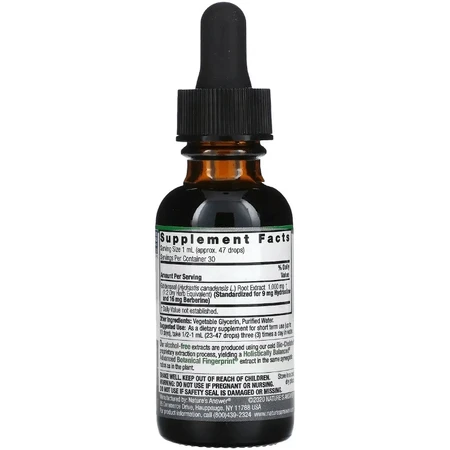 Экстракт желтокорня без спирта, Goldenseal Root, Nature's Answer, 30 мл: цены и характеристики