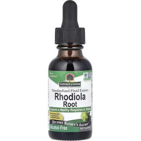 Экстракт корня родиолы без спирта, Rhodiola Root, Nature's Answer, 30 мл