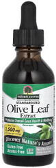 Екстракт листя оливи без спирту, 1500 мг, Olive Leaf Extract, Nature&#39;s Answer, 60 мл