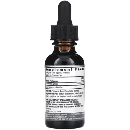 Екстракт прополісу без спирту, 1000 мг, Propolis Extract, Nature's Answer, 30 мл: ціни та характеристики