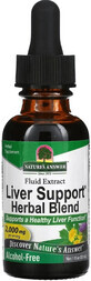 Экстракт трав для поддержки печени, без спирта, 2000 мг, Liver Support Herbal Blend, Nature&#39;s Answer, 30 мл