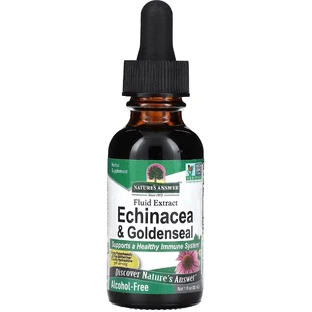 Эхинацея и Желтокорень (Гидрастис), без спирта, Echinacea & Goldenseal, Alcohol-Free, Nature's Answer, 30 мл