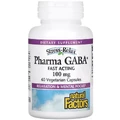 GABA (Гамма-Аминомасляная Кислота), 100 мг, Stress Relax, Pharma GABA, Natural Factors, 60 вегетарианских капсул