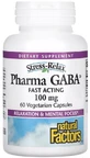 GABA (Гамма-аміномасляна кислота), 100 мг, Stress Relax, Pharma GABA, Natural Factors, 60 вегетаріанських капсул