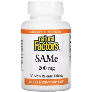 SAM-e (дисульфат тозилат) повільного вивільнення, 200 мг, SAMe (Disulfate Tosylate), Natural Factors, 30 таблеток