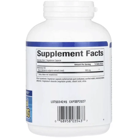 Берберин, 500 мг, WellBetX, Berberine, Natural Factors, 120 вегетарианских капсул: цены и характеристики