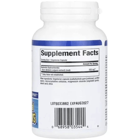 Берберин, 500 мг, WellBetX, Berberine, Natural Factors, 60 вегетарианских капсул: цены и характеристики