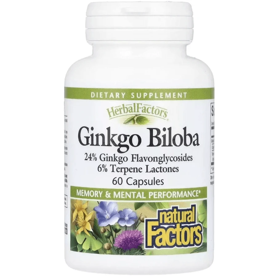 Гінкго Білоба, Ginkgo Biloba, Natural Factors, 60 капсул: ціни та характеристики