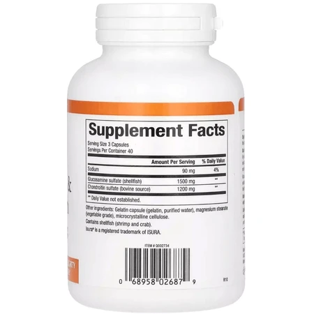 Глюкозамин и хондроитин, Glucosamine & Chondroitin, Natural Factors, 120 капсул: цены и характеристики