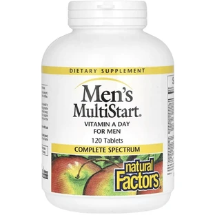 Ежедневные витамины для мужчин, Men's MultiStart, Vitamin A Day for Men, Natural Factors, 120 таблеток