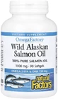 Жир дикого аляскинского лосося, 1000 мг, OmegaFactors, Wild Alaskan Salmon Oil, Natural Factors, 90 гелевых капсул