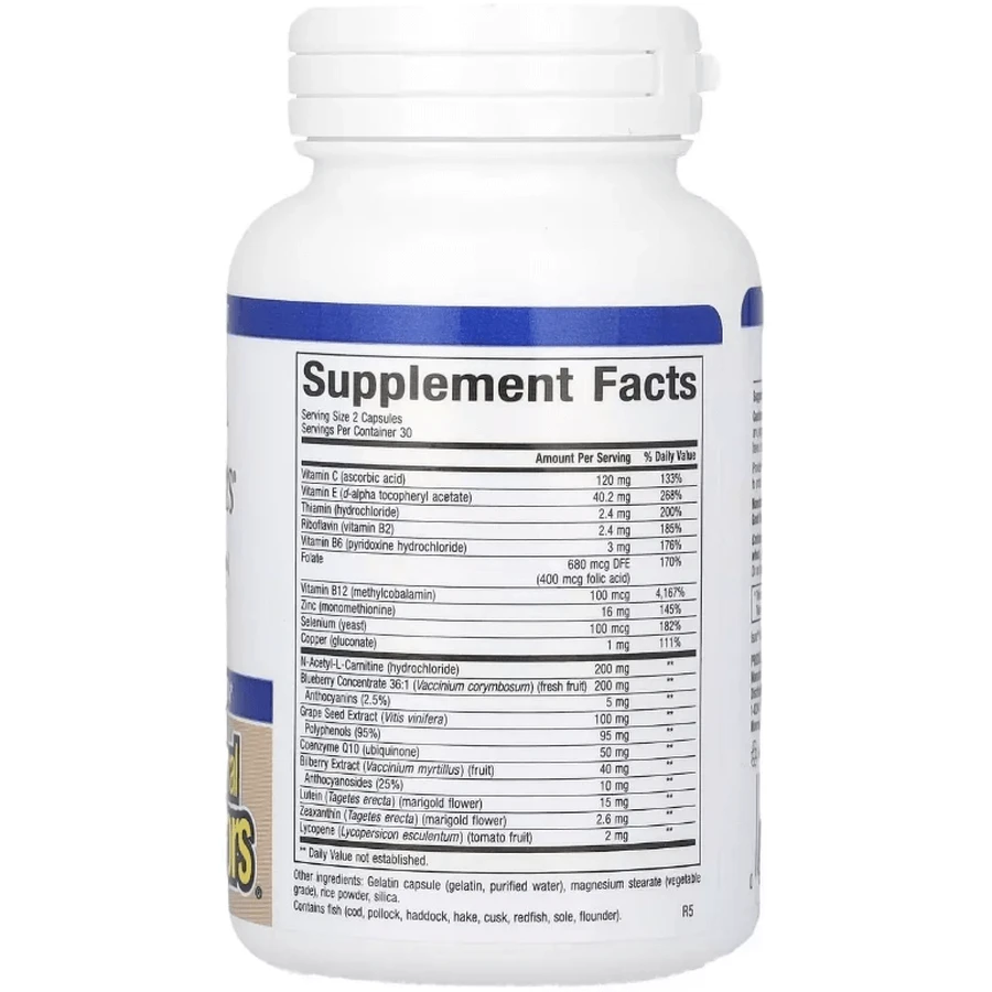 Здоровий зір, Advanced Eye Factors, Natural Factors, 60 капсул: ціни та характеристики