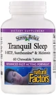 Здоровий сон, Stress-Relax, Tranquil Sleep, Natural Factors, 60 жувальних таблеток