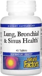 Здоровье дыхательных путей, Lung, Bronchial & Sinus Health, Natural Factors, 45 таблеток