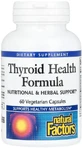 Здоров'я щитовидної залози, Thyroid Health Formula, Natural Factors, 60 вегетаріанських капсул