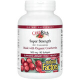 Журавлинний супер концентрат, 500 мг, CranRich, Natural Factors, 90 гелевих капсул