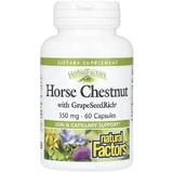 Конский каштан с виноградными косточками, 350 мг, HerbalFactors, Horse Chestnut with GrapeSeedRich, Natural Factors, 60 капсул